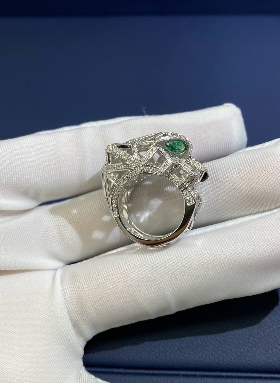 Panther full pave Open-work diamond ring