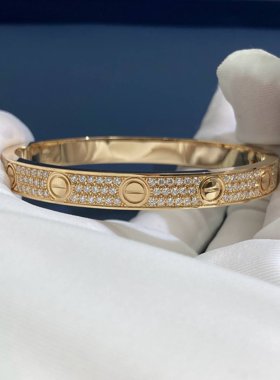 Love full pave diamond bracelet Classic model