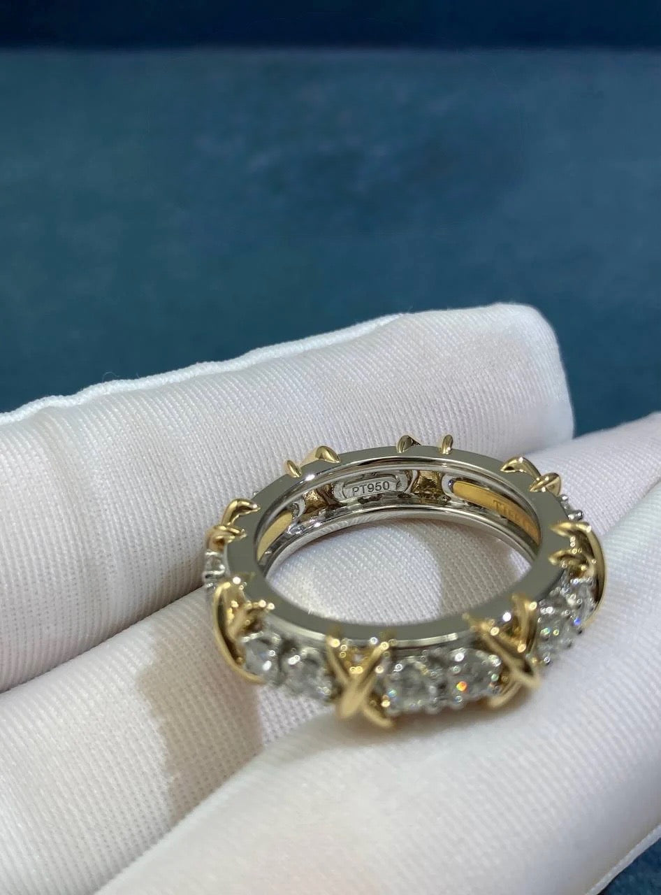 TC ring with diamonds