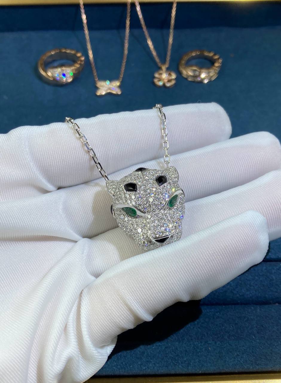 Panther full pave diamond pendant
