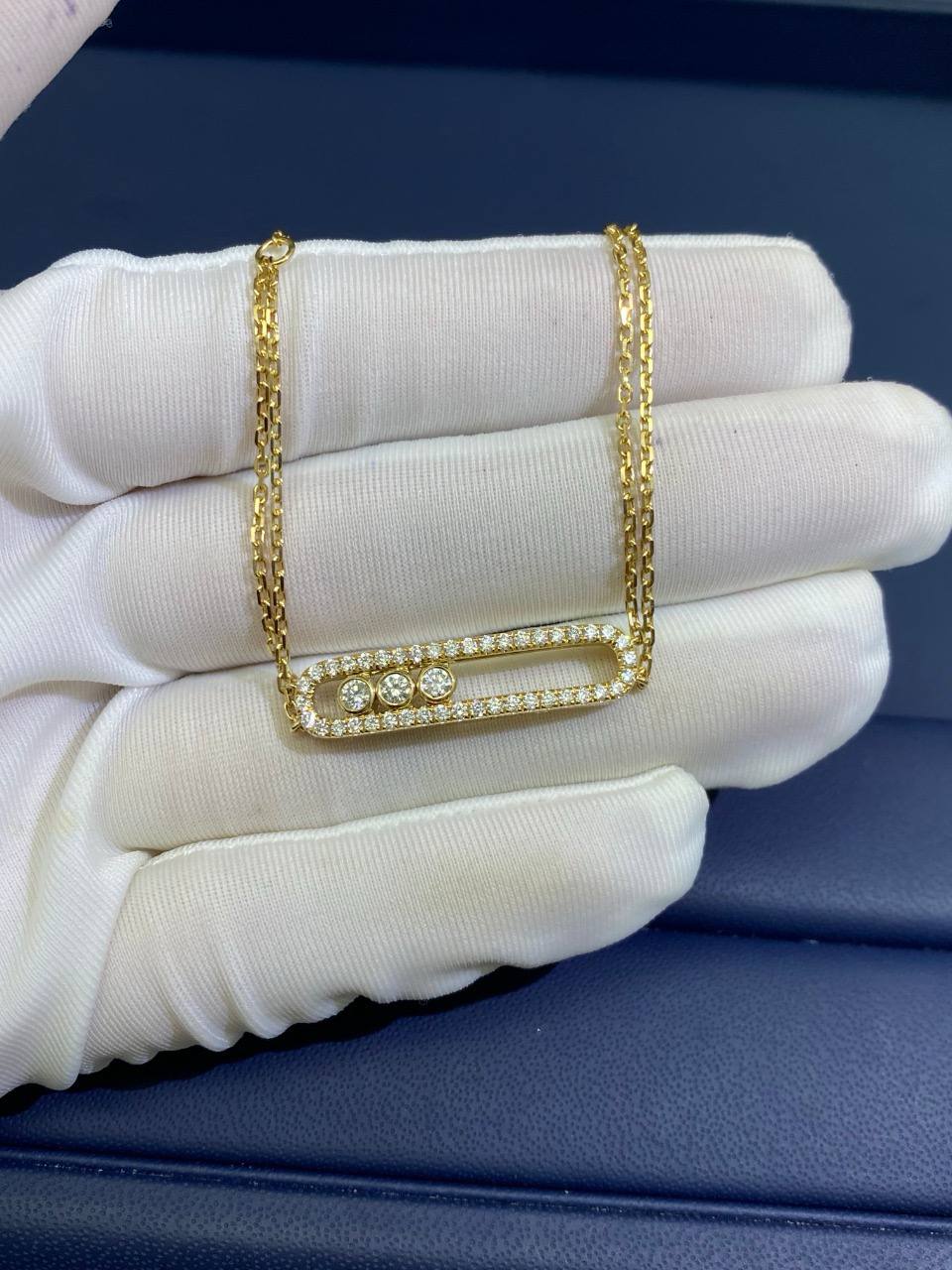 MSSK double chain bracelet with diamonds