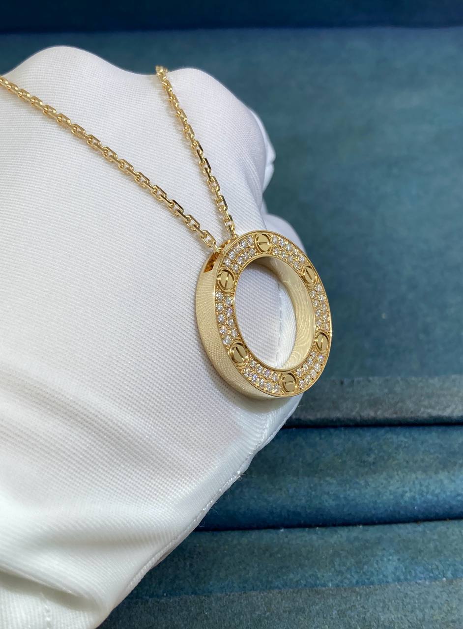 Love full pave diamond pendant