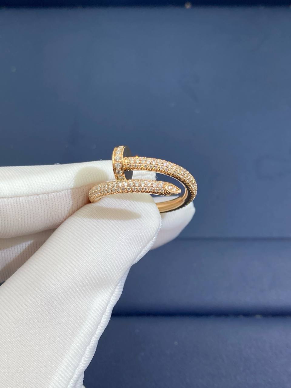 Nail full pave diamond ring, Classic model