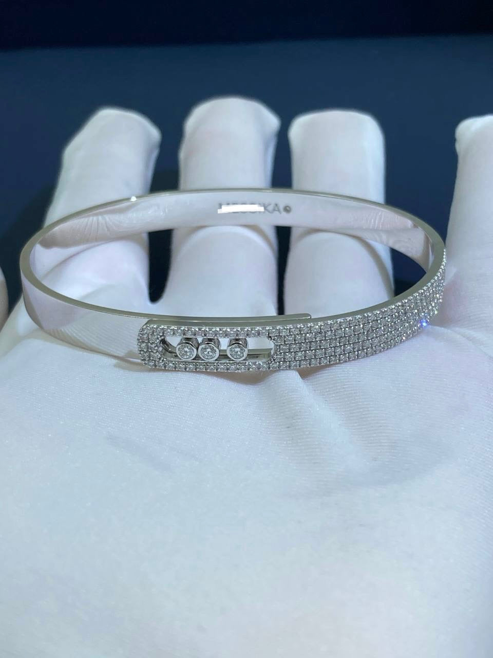 MSSK half pave diamond bracelet, classic model