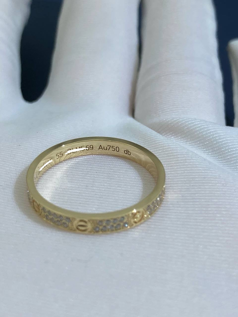 Love full pave diamond ring, Mini model