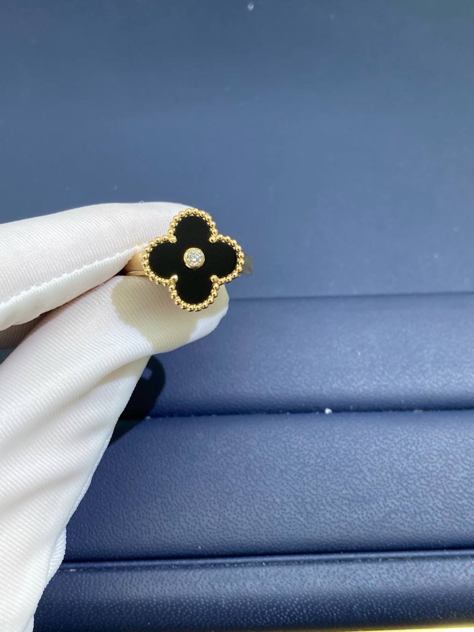 VC onyx ring with 1 diamond