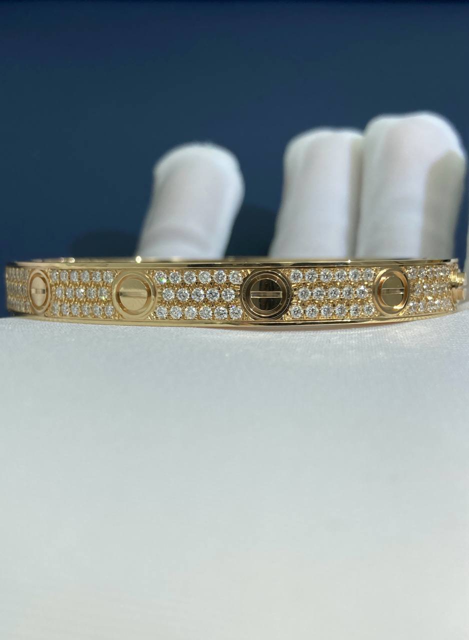 Love full pave diamond bracelet Classic model