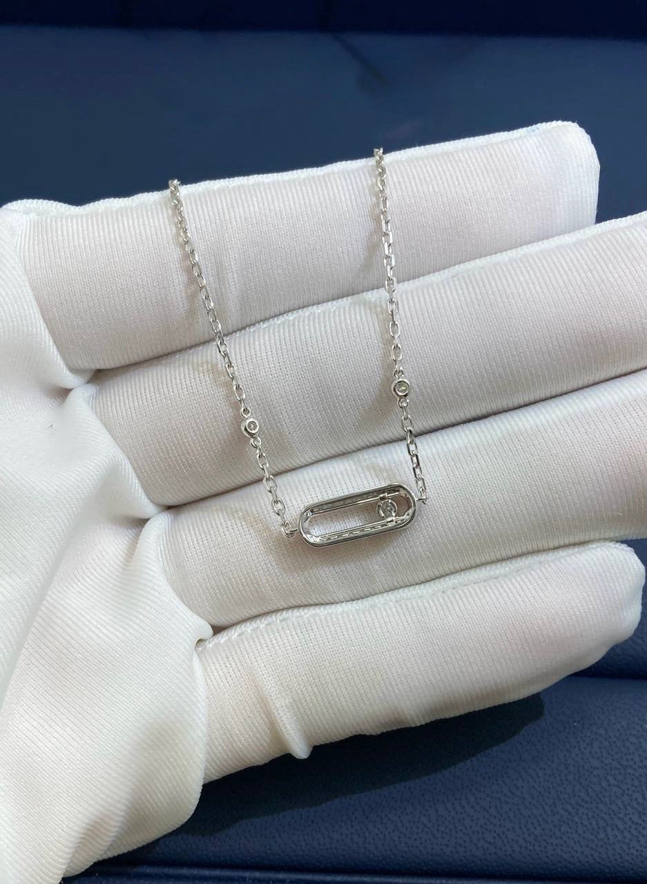 MSSK chain bracelet with diamonds