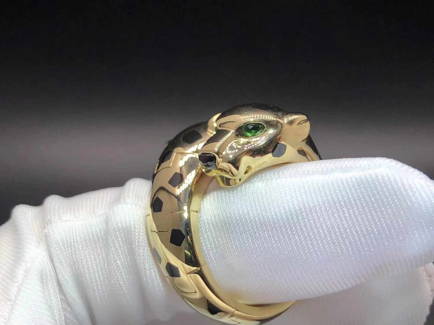 Panther double head articulated ring, Classic model