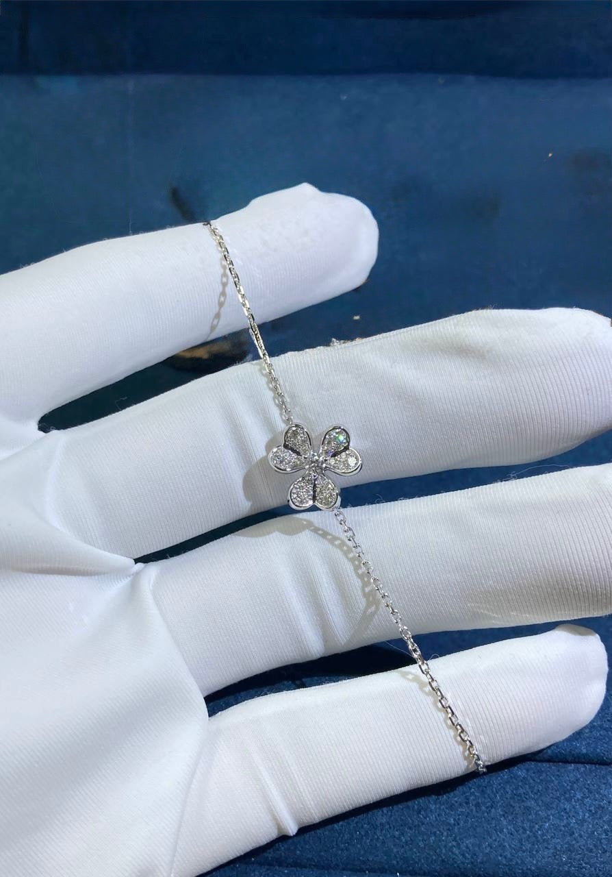 VC floral full pave diamond bracelet, Mini model