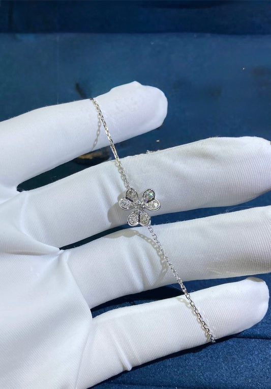 VC floral full pave diamond bracelet, Mini model
