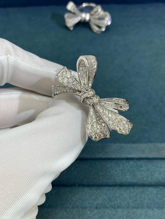 GRFF bow full pave diamond ring