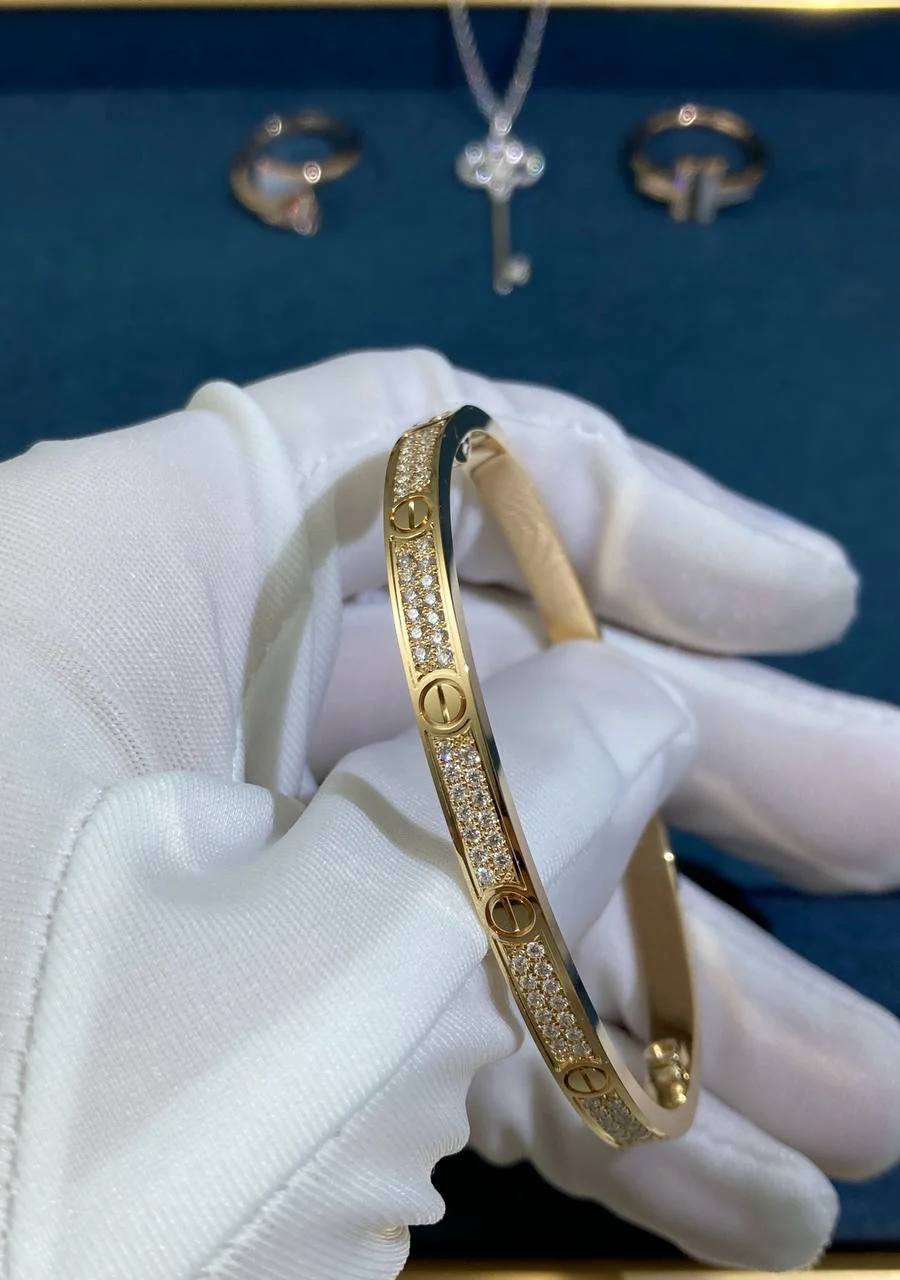 Love full pave diamond bracelet Small model