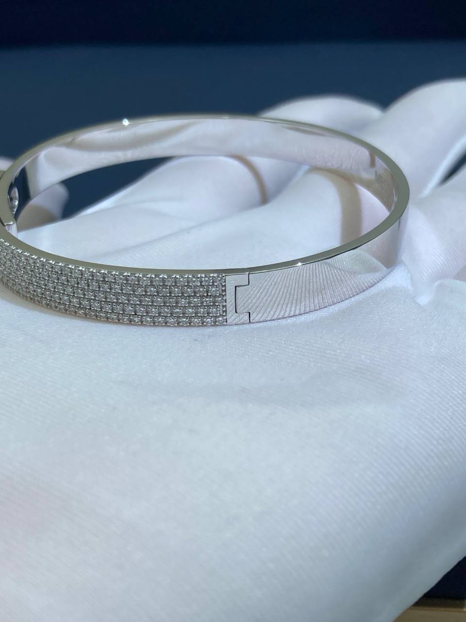 MSSK half pave diamond bracelet, classic model