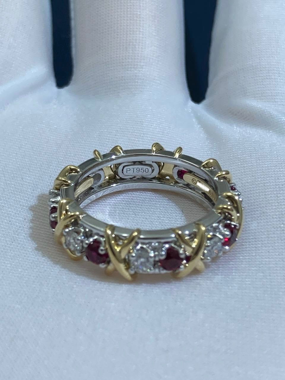 TC ring with diamonds and rubies