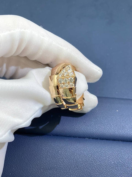 Serpenti ring with diamonds, Large model