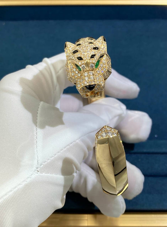 Panther bracelet with diamonds, Large model