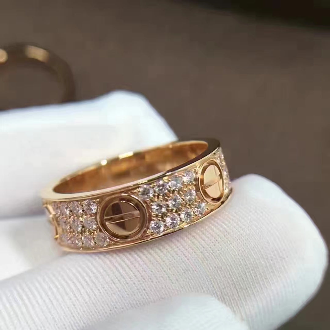 Love full pave diamond ring, Classic model