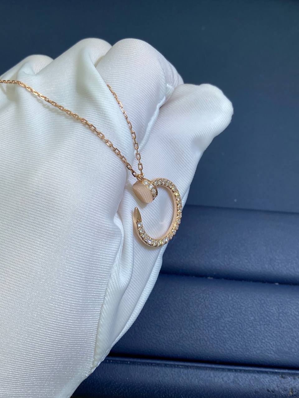 Nail full pave diamond pendant