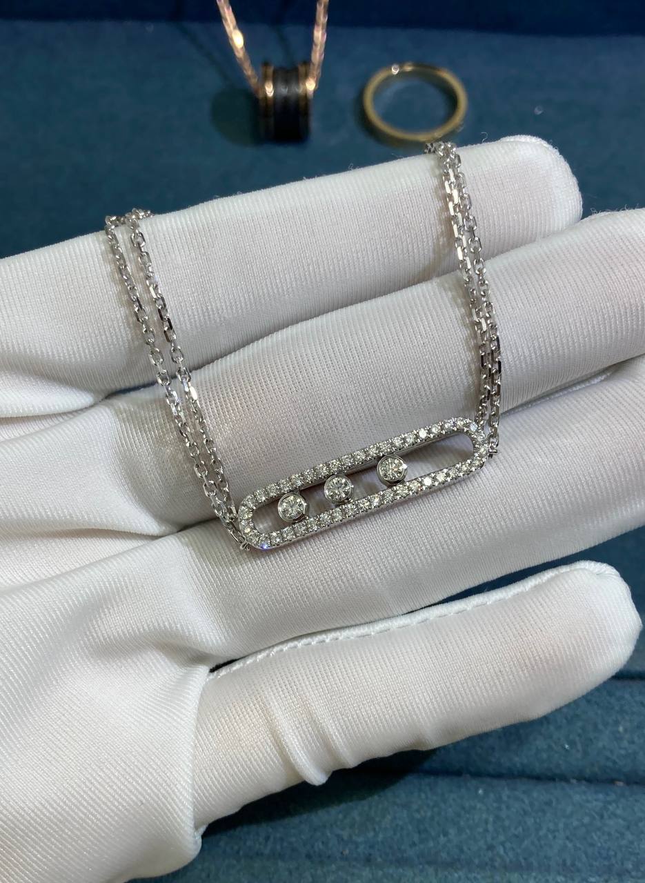 MSSK double chain bracelet with diamonds