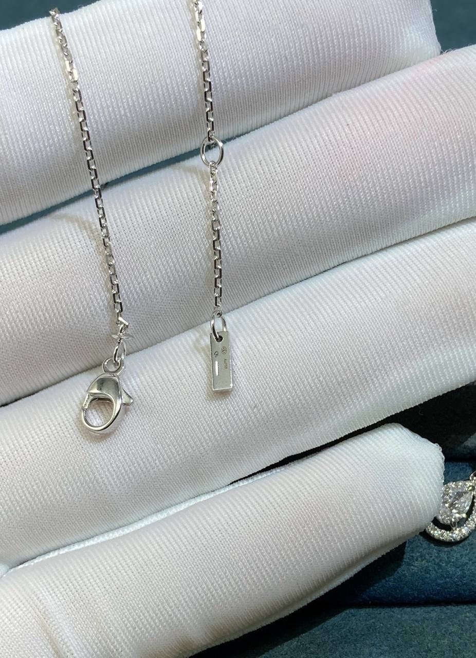 MSSK two-rows necklace with pear-cut and Emerald-cut diamonds