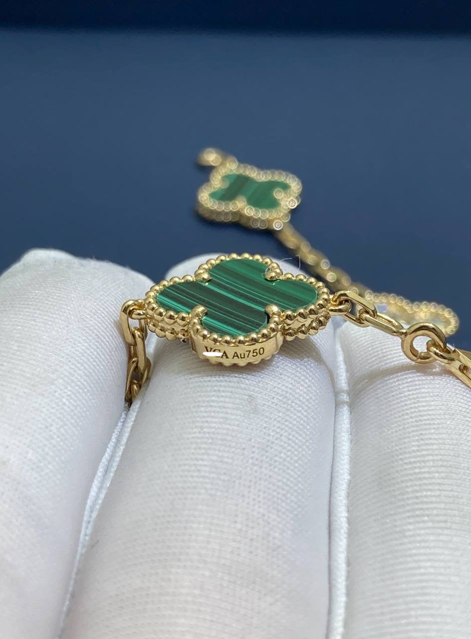 VC Malachite bracelet with diamonds