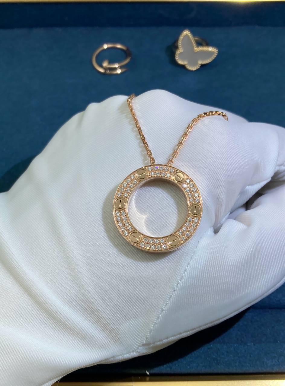 Love full pave diamond pendant