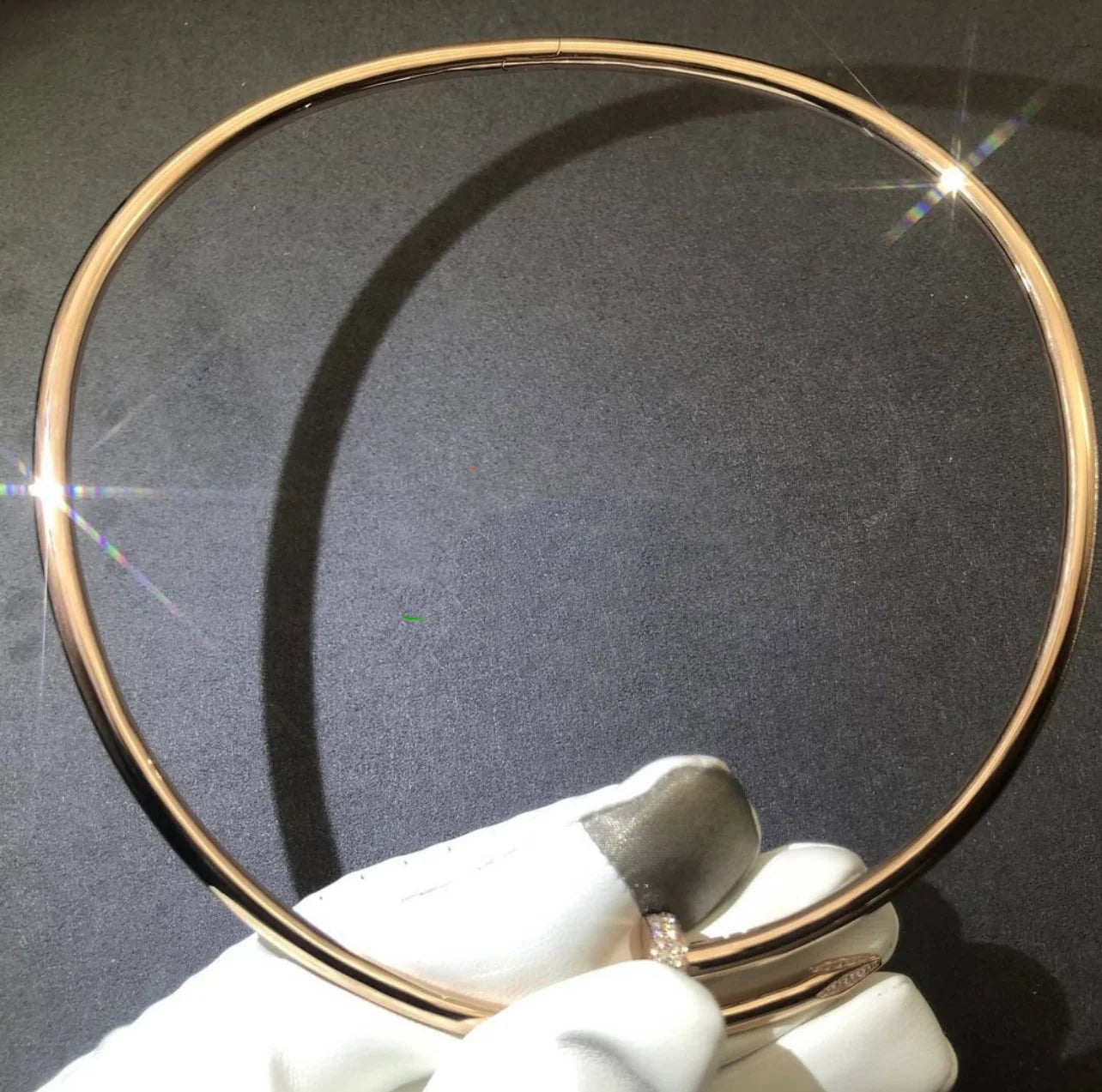 Nail necklace with diamonds, Medium model
