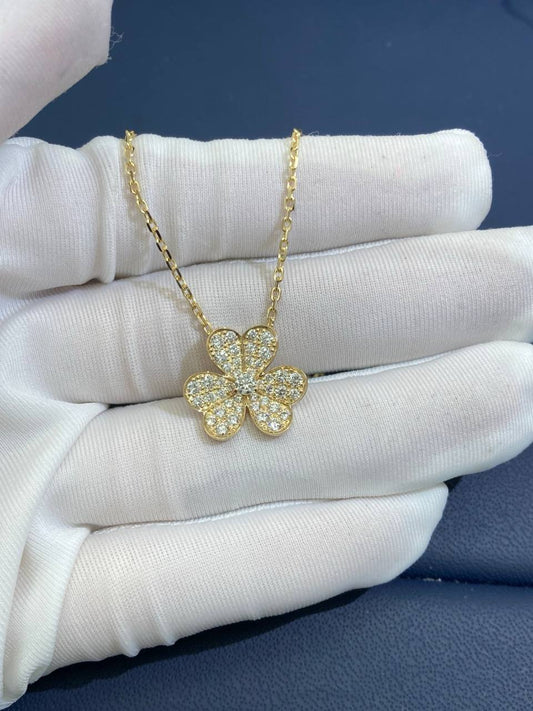 VC Floral full pave pendant, Small model