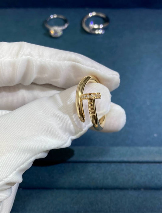 Nail ring with diamonds, Classic model