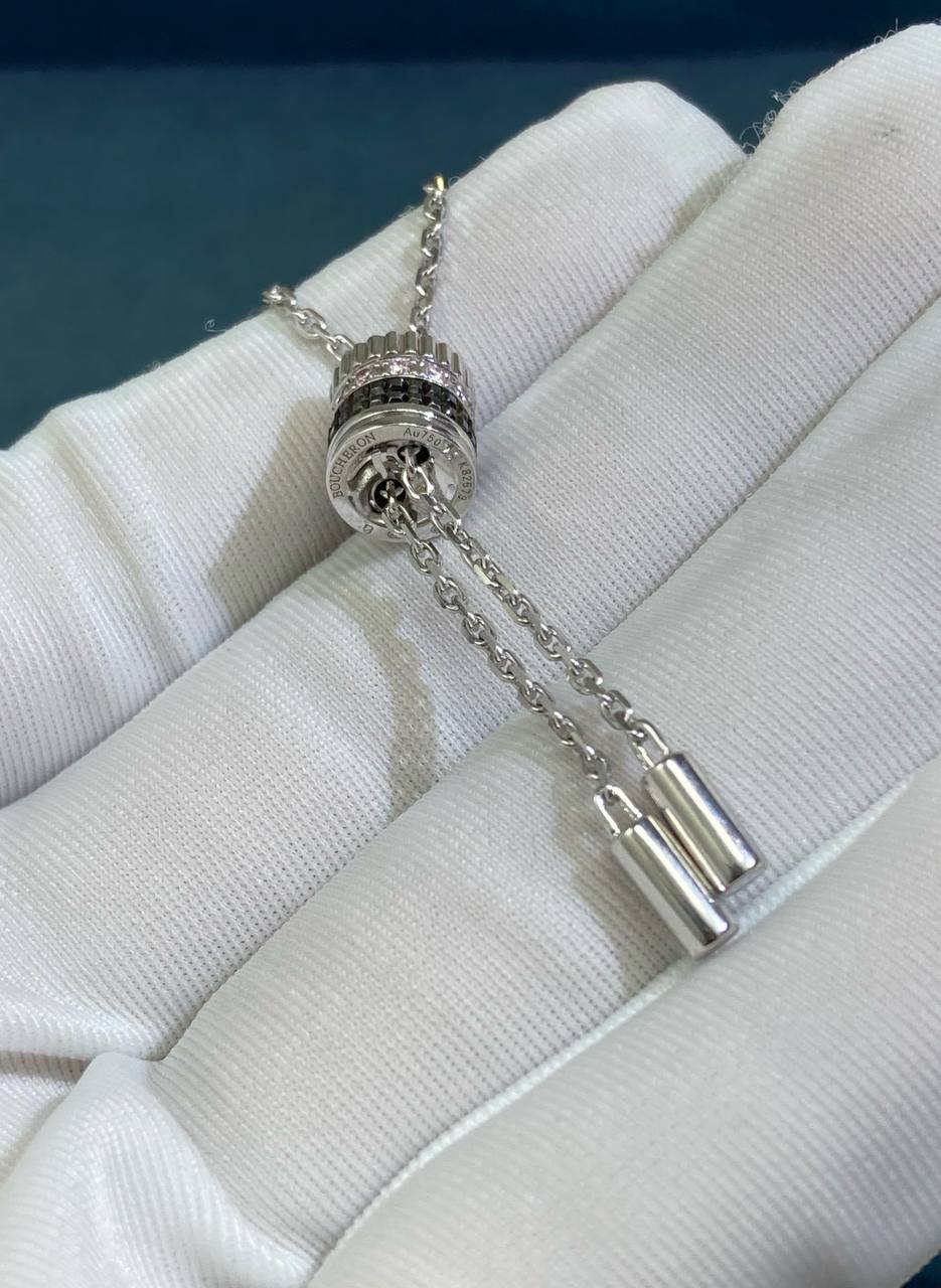 BCHRN necklace with diamonds and PVD, Small model