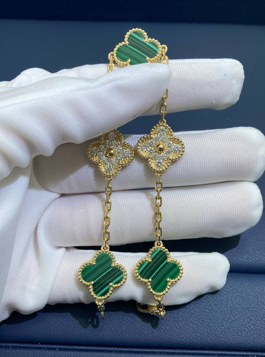 VC Malachite bracelet with diamonds