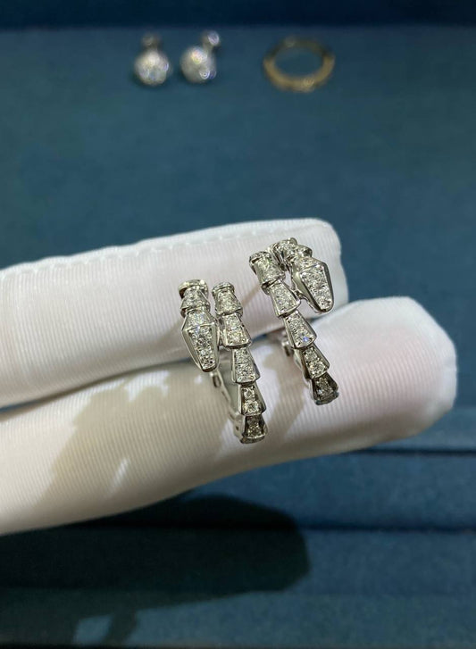 Serpenti full pave diamond earrings
