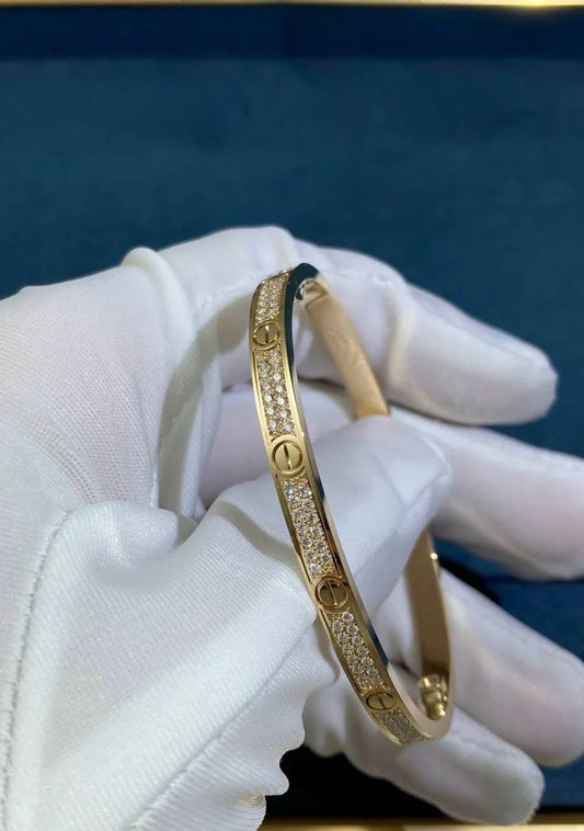 Pulsera Love con pavé completo de diamantes Modelo pequeño