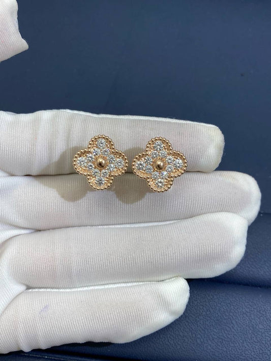 VC full pave diamond earrings 15mm