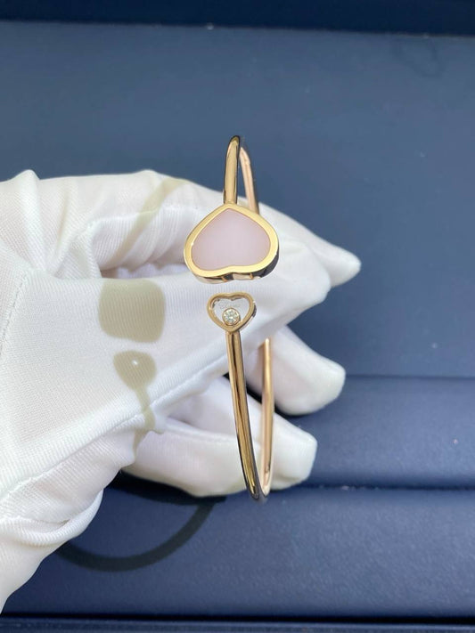 CHPRD heart pink Opal bracelet with 1 diamond