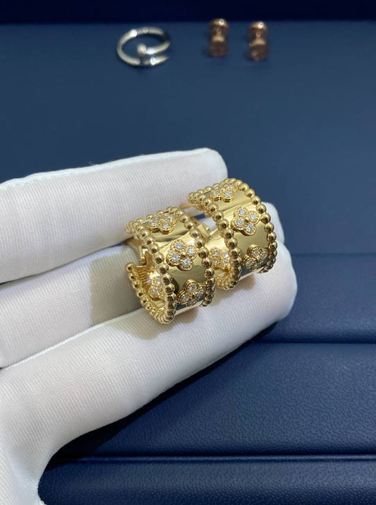 VC hoop earrings with diamonds