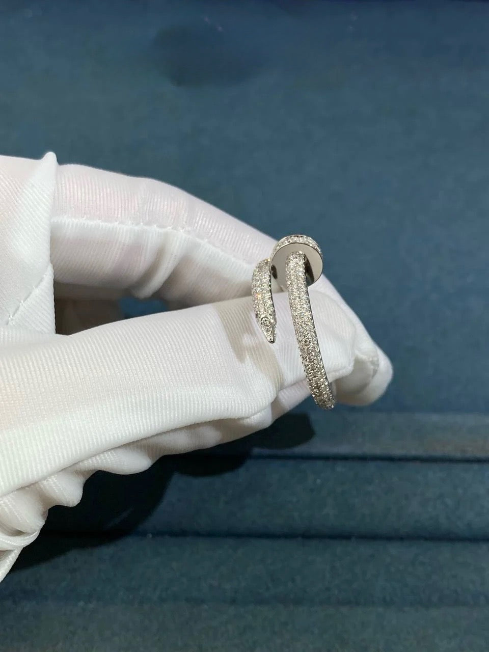 Nail full pave diamond ring, Classic model