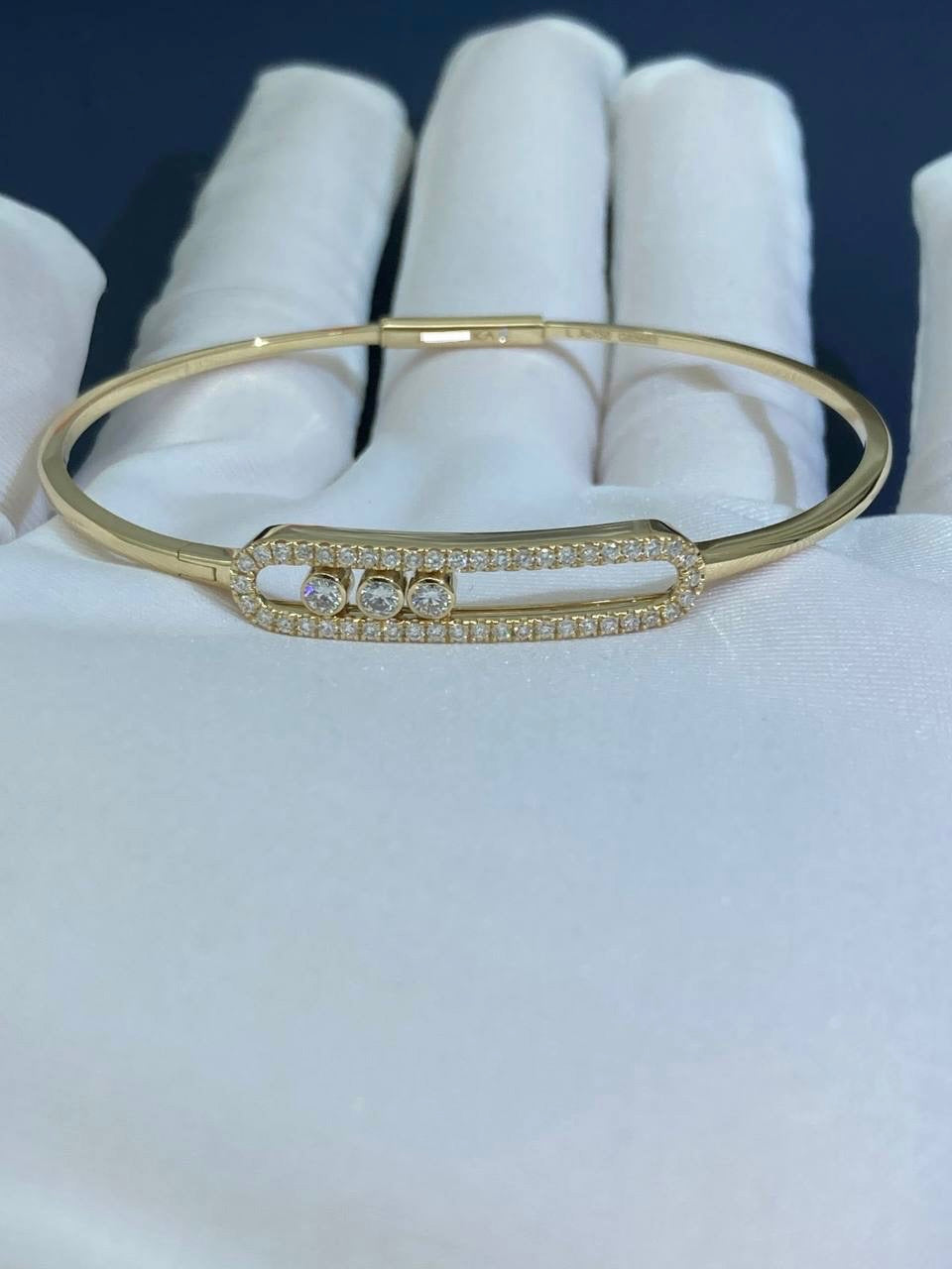 MSSK pave diamond thin bracelet