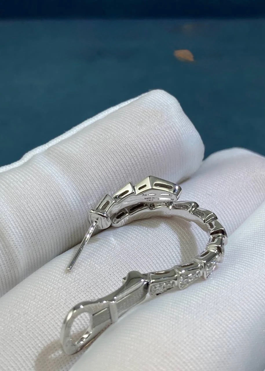 Serpenti full pave diamond earrings