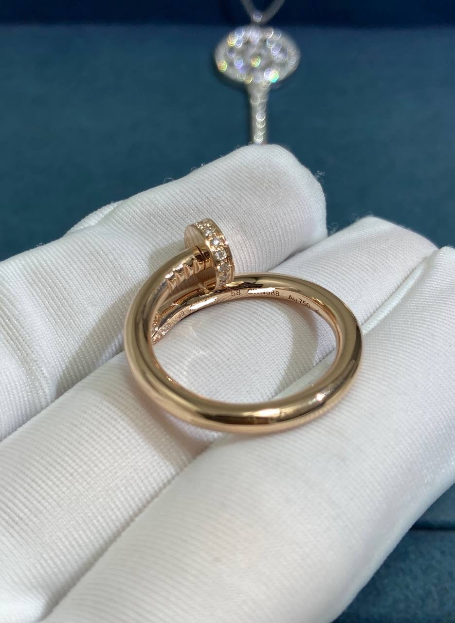 Nail ring with diamonds, Classic model
