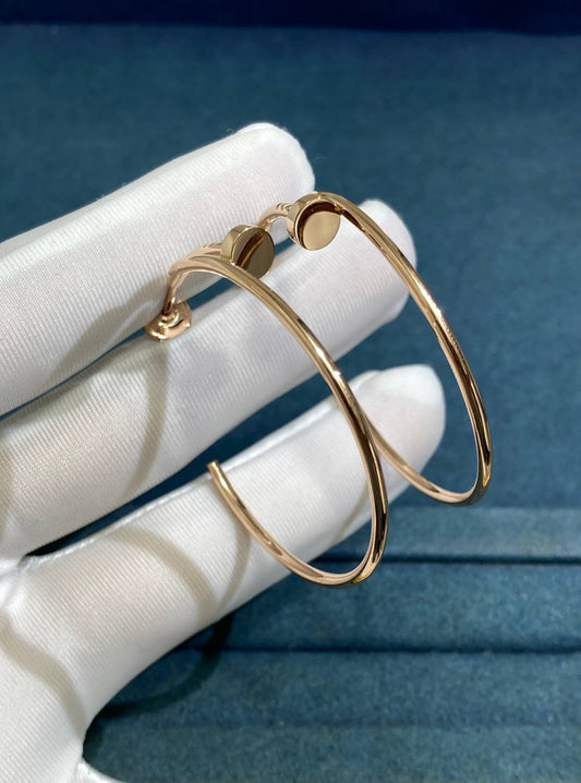 Nail hoop earrings