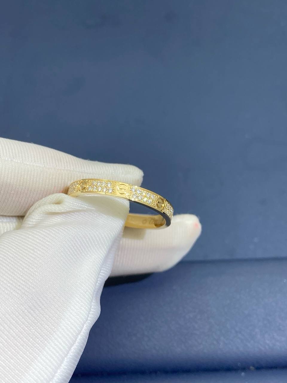 Love full pave diamond ring, Mini model