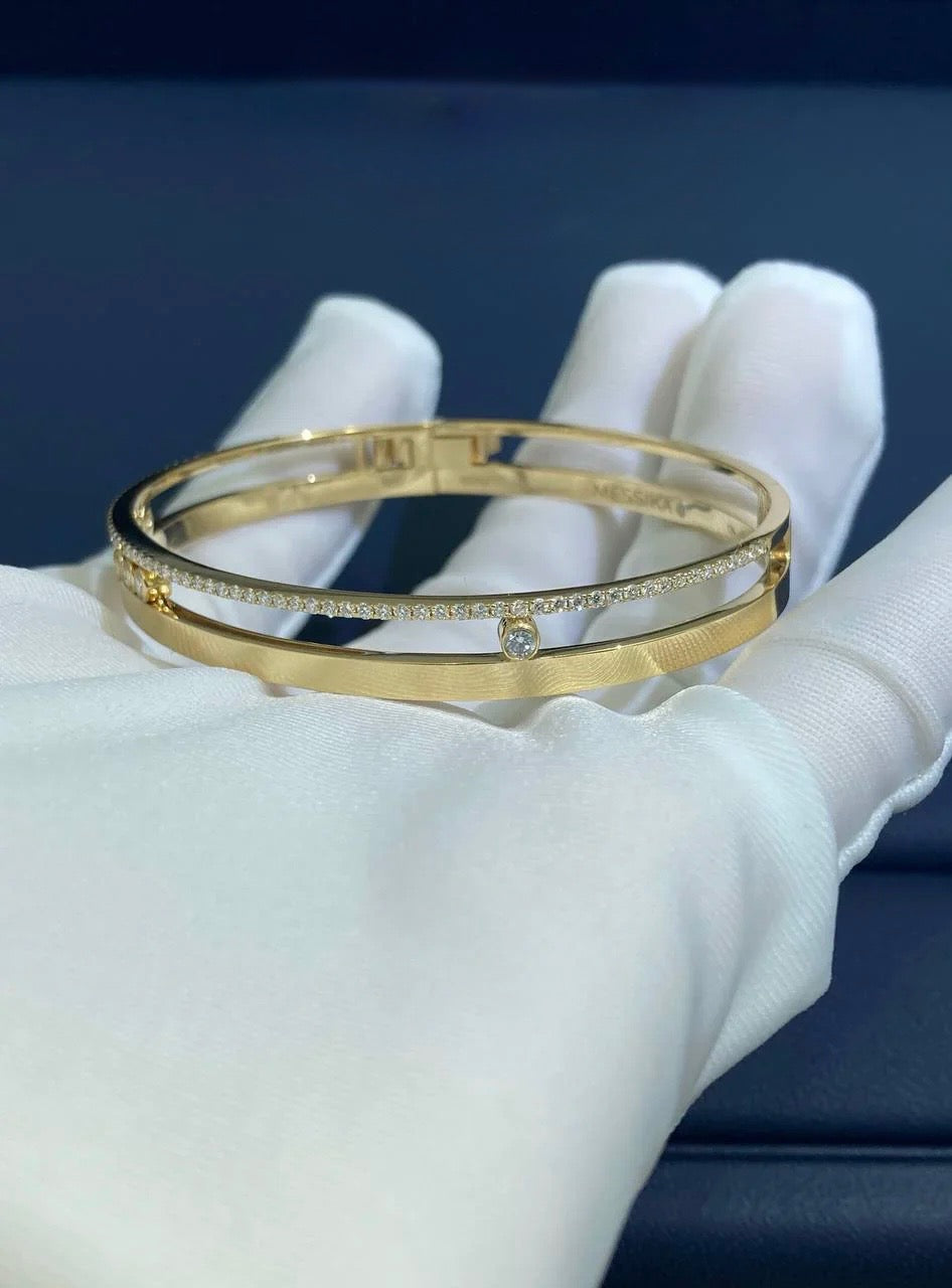 MSSK bracelet with with half-pave diamonds