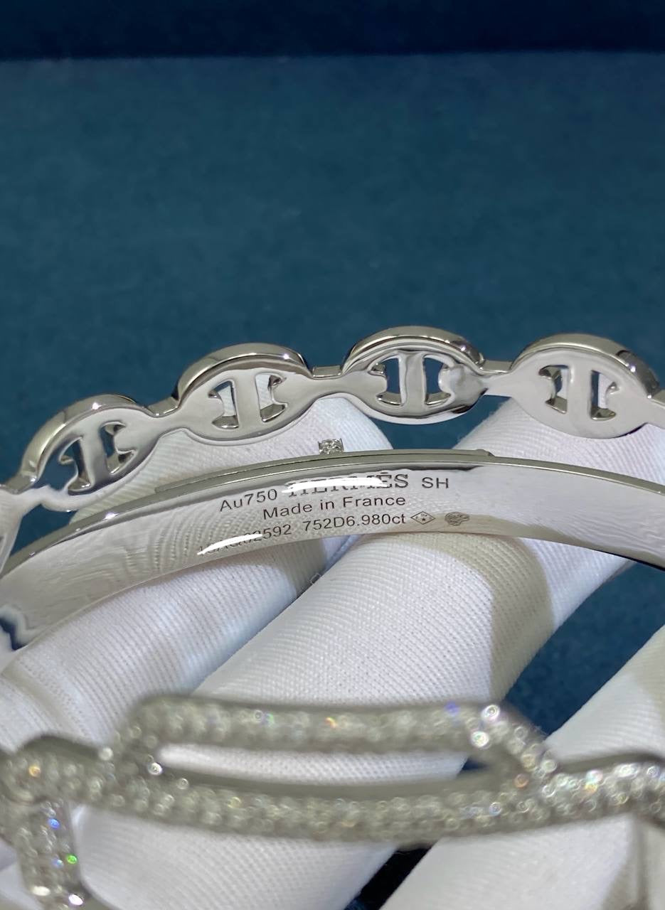 HRMS double row full pave diamond bracelet