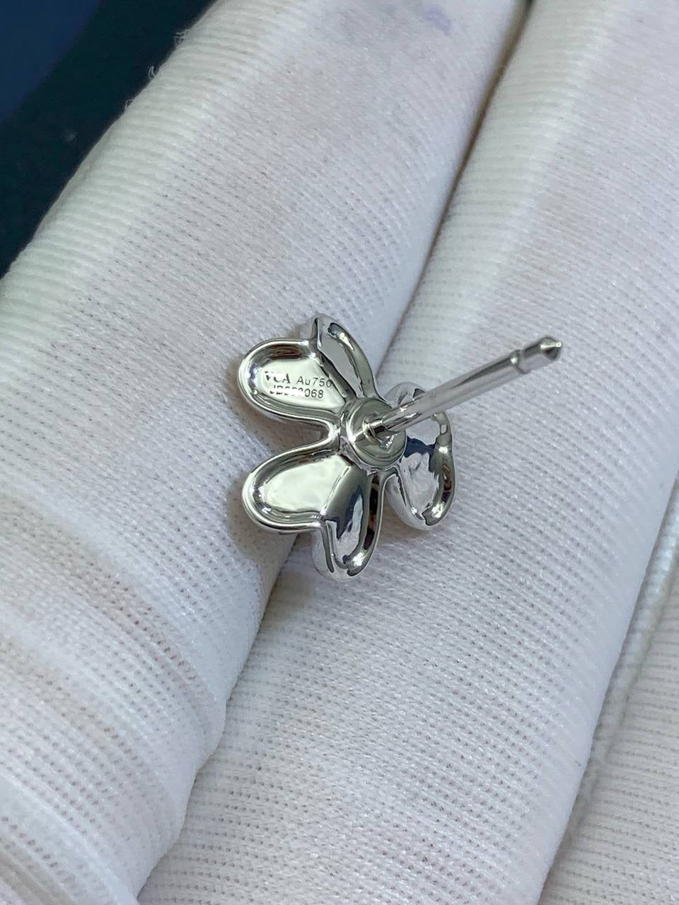 VC floral earrings with 2 diamonds, Mini model