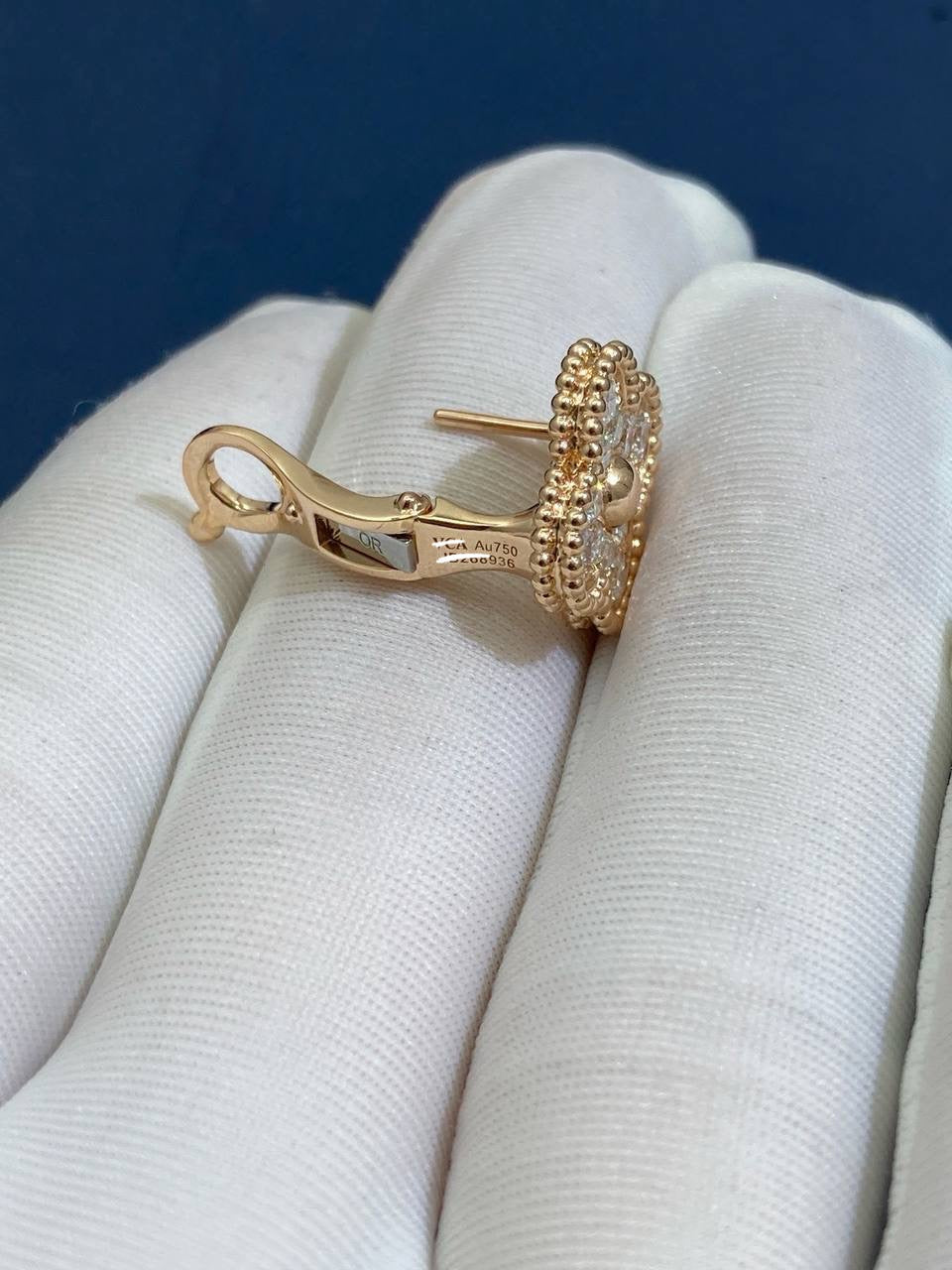 VC full pave diamond earrings 15mm