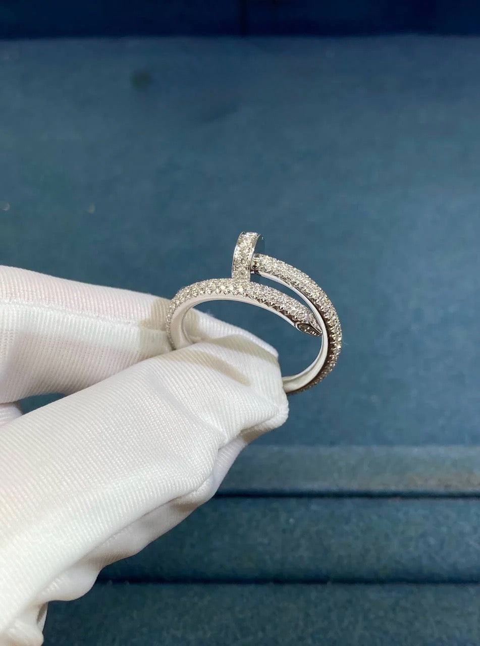 Nail full pave diamond ring, Classic model