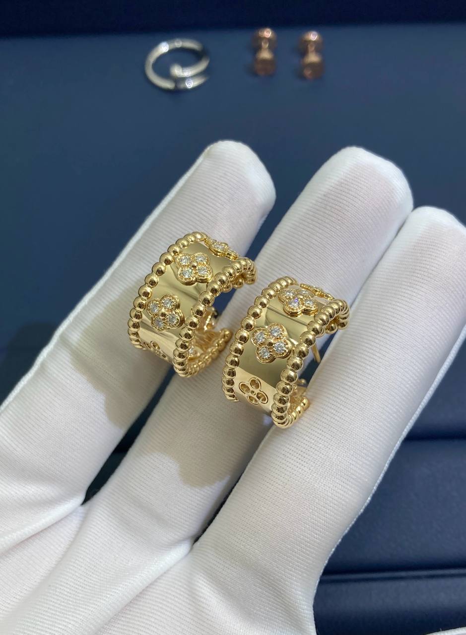 VC hoop earrings with diamonds