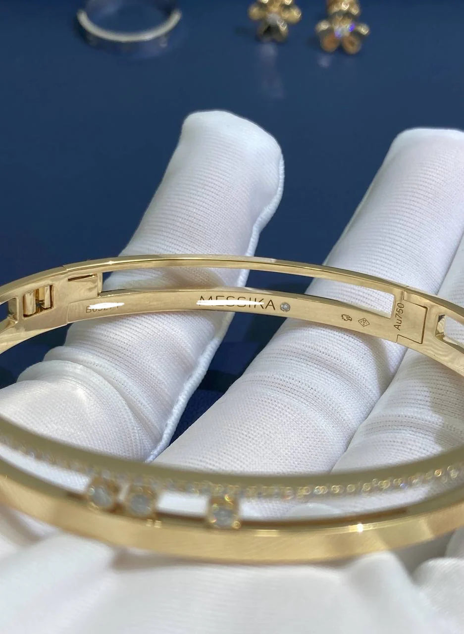 MSSK bracelet with with half-pave diamonds